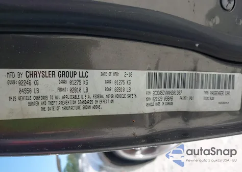 2010 Chrysler 300 Touring/Signature Series/Executive Series z USA, uszkodzony, nr VIN 2C3CA5CVXAH201307